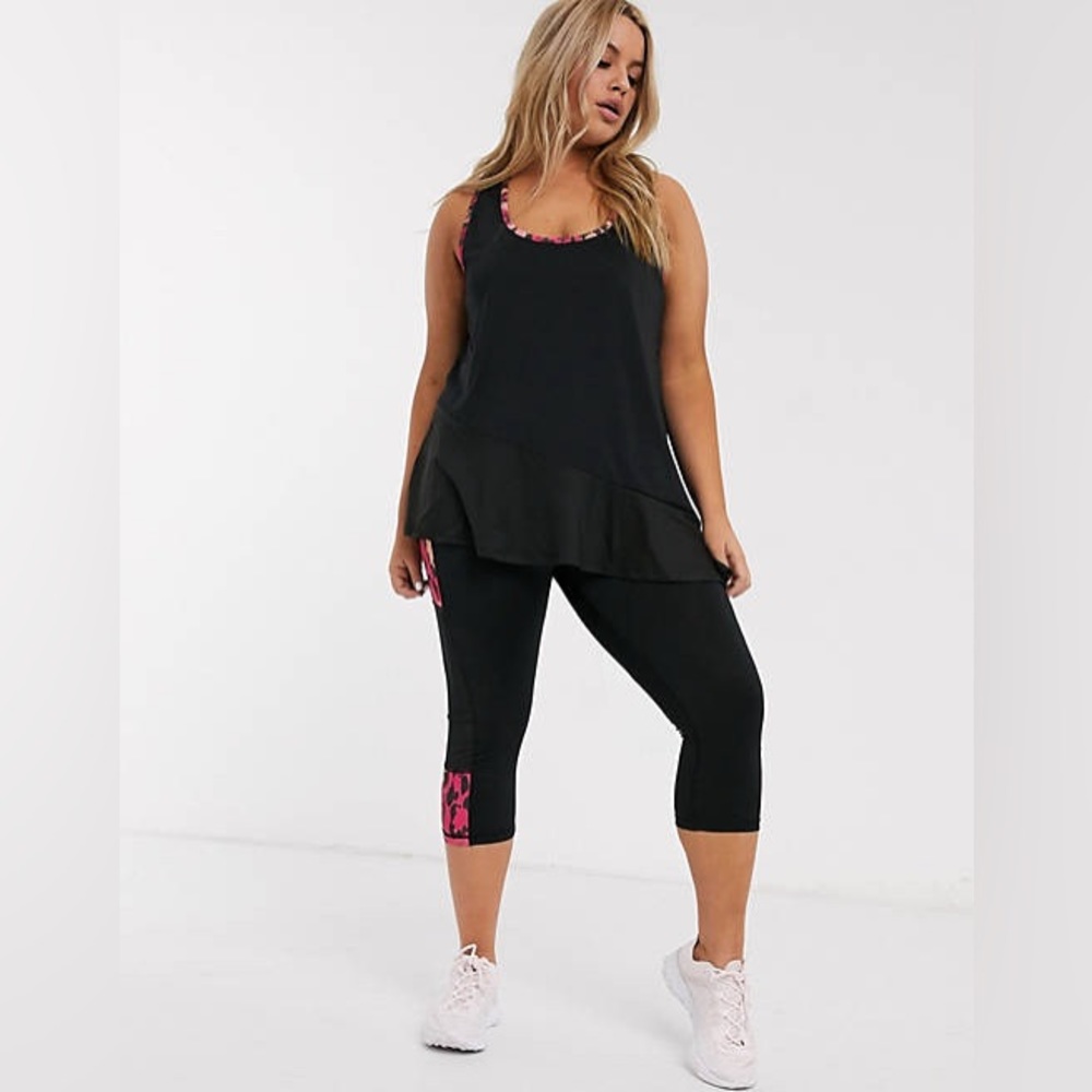 ASOS curve simply be activewear tank top in black